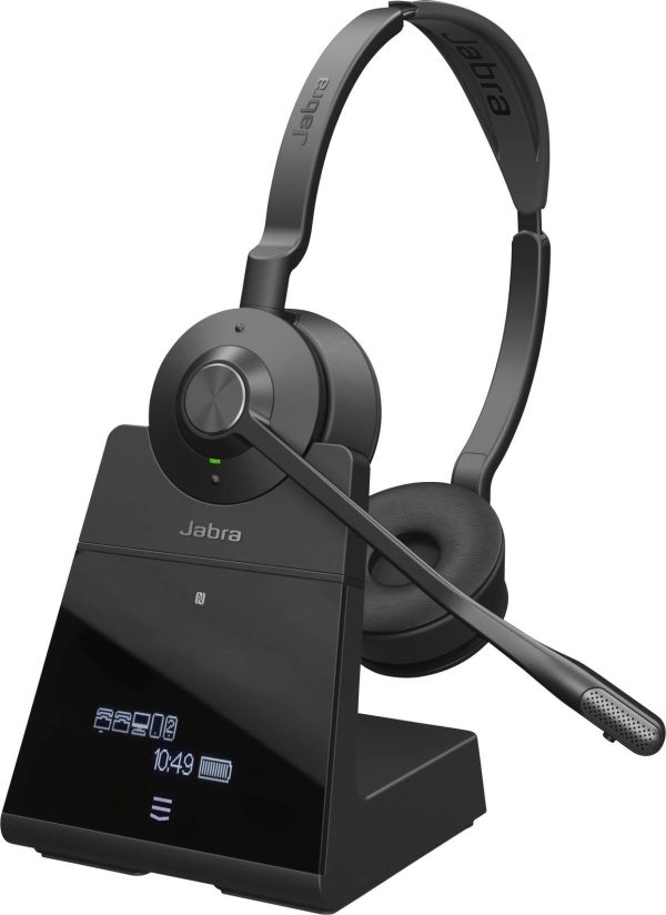 Jabra Engage 75 SE Stereo Słuchawki nauszne Bluetooth, DECT, przewód stereo czarny Wyciszanie hałasów wyciszenie mikrofo