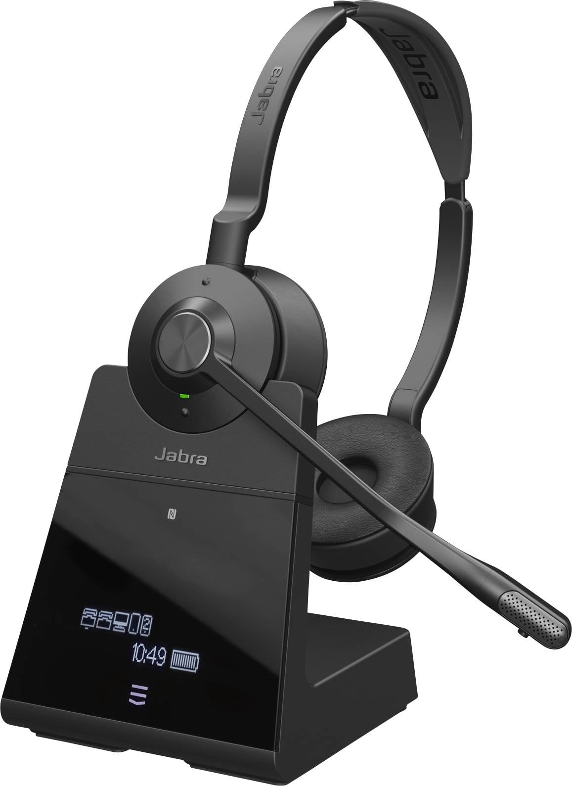 Jabra Engage 75 SE Stereo Słuchawki nauszne Bluetooth, DECT, przewód stereo czarny Wyciszanie hałasów wyciszenie mikrofo - obrazek 1