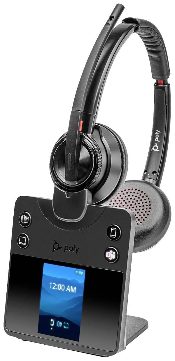 HP Poly Savi 8420 Office Słuchawki nauszne DECT, Bluetooth stereo czarny Wyciszanie hałasów regulacja głośności, wycisze