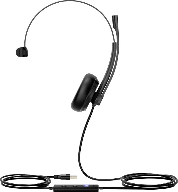Yealink Yealink USB Headset UH34 Mono Teams Słuchawki nauszne przewód Mono czarny redukcja szumów mikrofonu regulacja gł