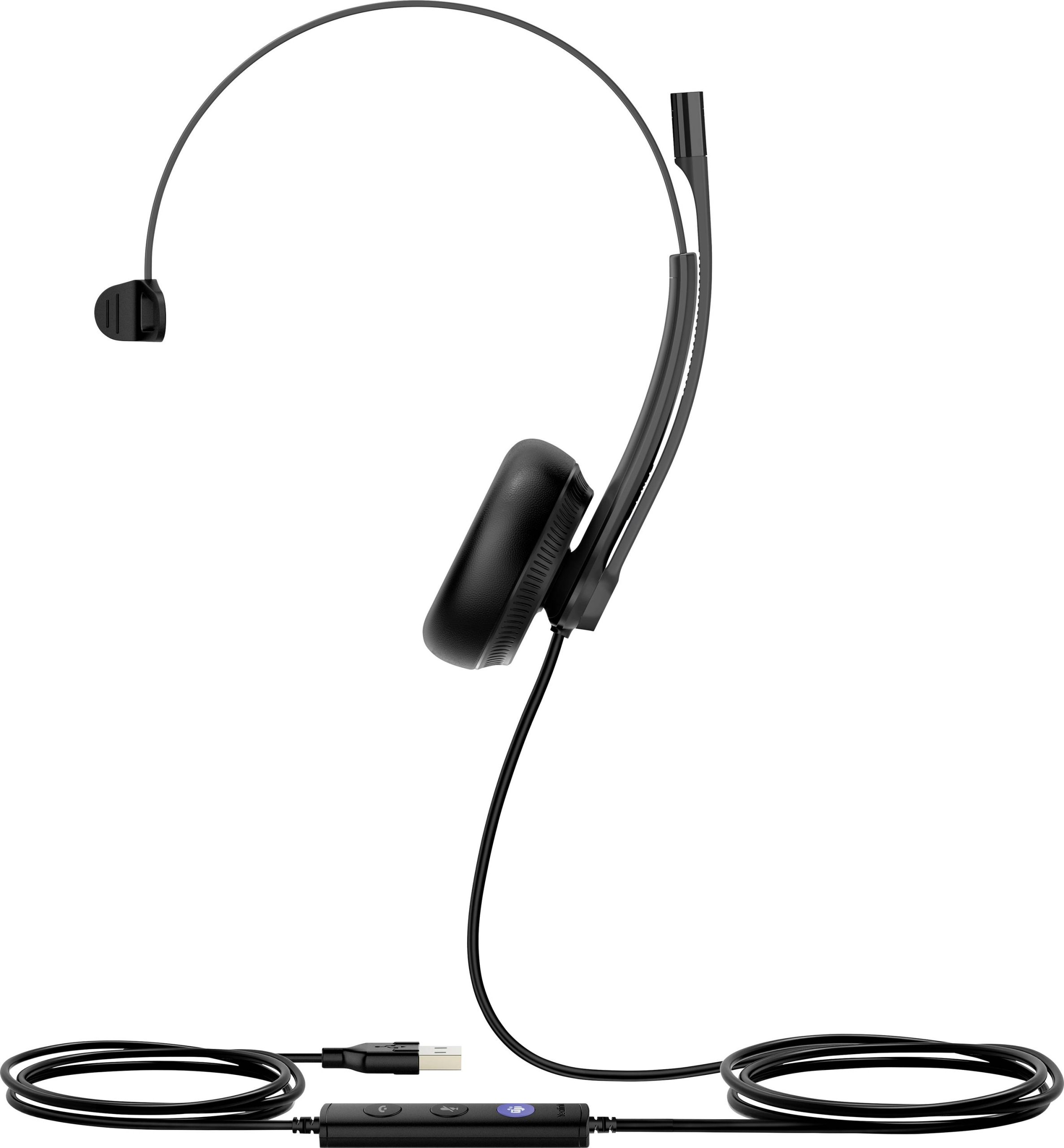 Yealink Yealink USB Headset UH34 Mono Teams Słuchawki nauszne przewód Mono czarny redukcja szumów mikrofonu regulacja gł - obrazek 1