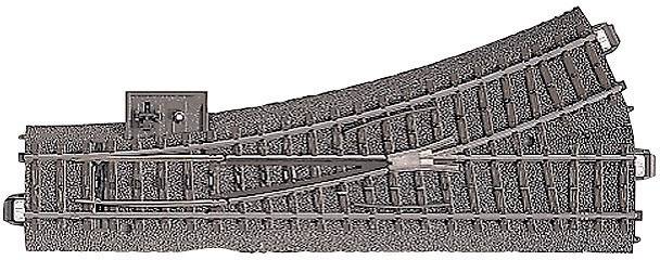 Rozjazd C lewy Marklin 24611 2,3 x 188,3 x 437,5 mm, 24,3°, skala H0 - obrazek 1
