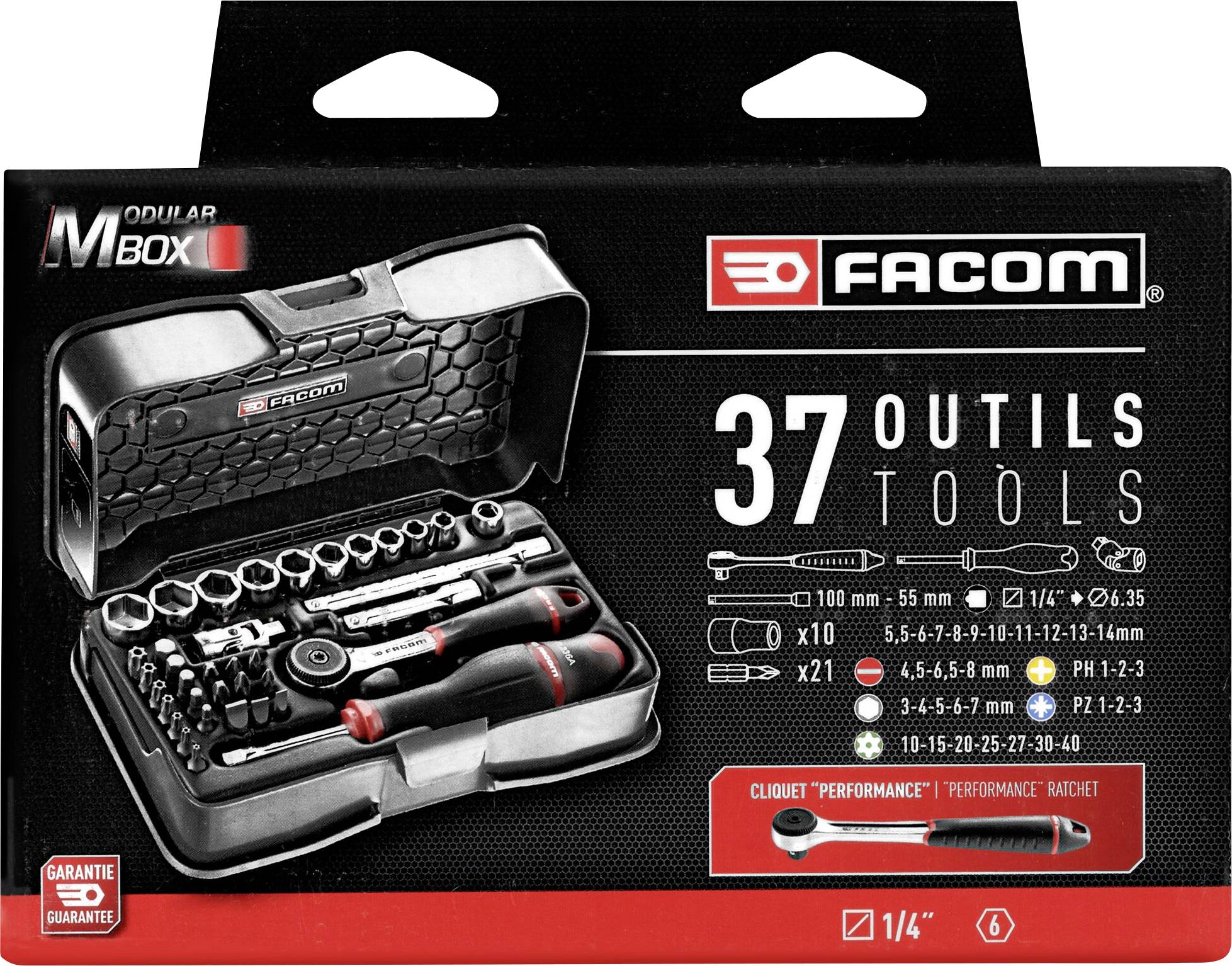 Zestaw nasadek Facom R.161-6P6PB 1/4" (6,3 mm) - obrazek 1