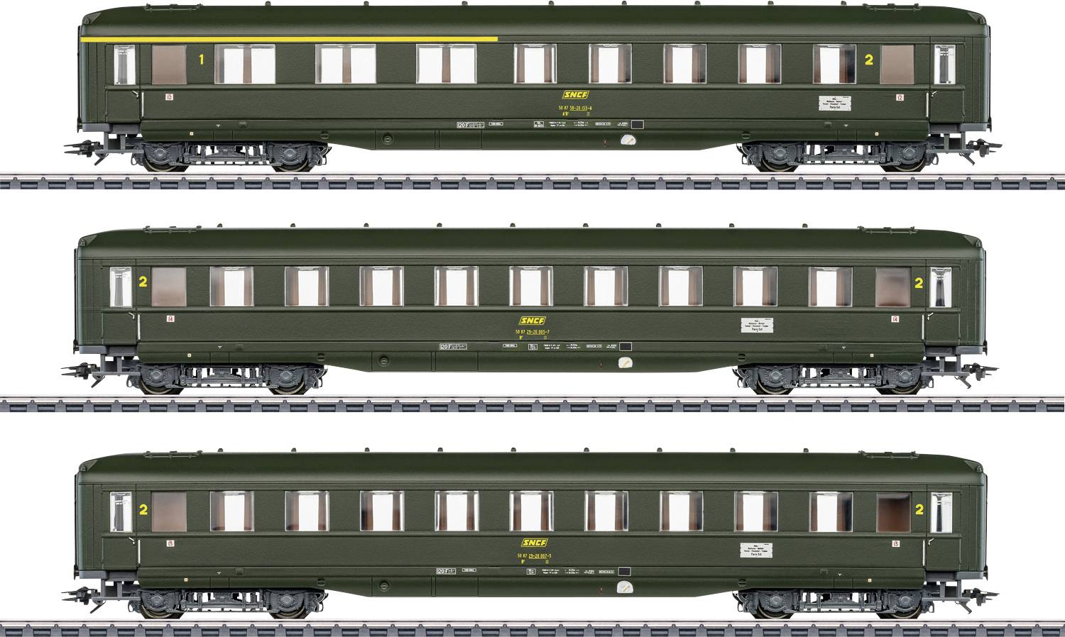 Wagon osobowy Märklin 043230 H0 zestaw 3 samochodów osobowych SNCF - obrazek 1