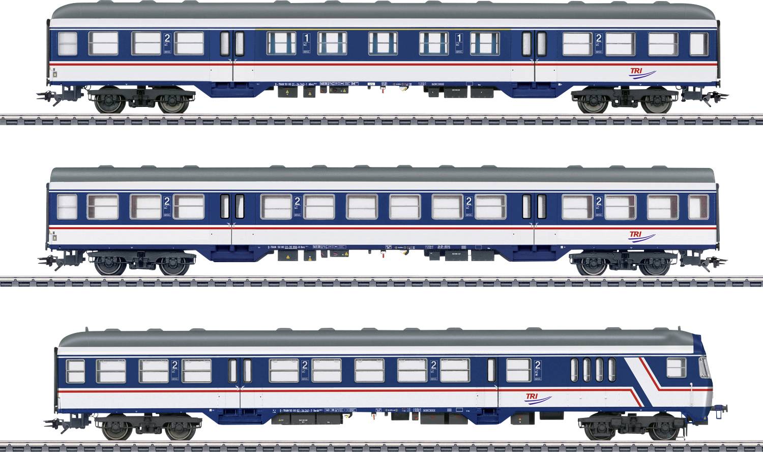 Wagon osobowy Märklin 43826 Zestaw 3 wagonów osobowych w skali H0 firmy Train Rental GmbH - obrazek 1