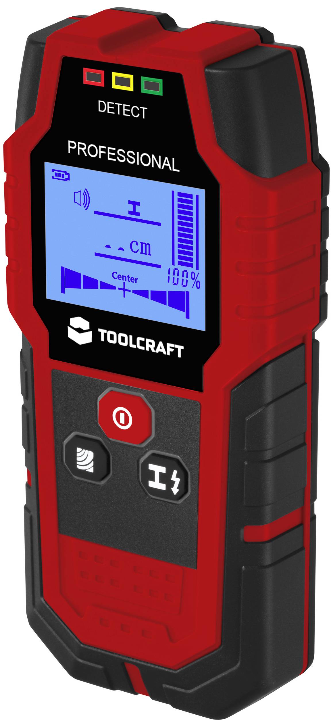 TOOLCRAFT Detektor TO-9627699 Maksymalna głębokość wykrywania 12 m Przeznaczenie drewno, metale żelazne, metale nieżelaz - obrazek 1