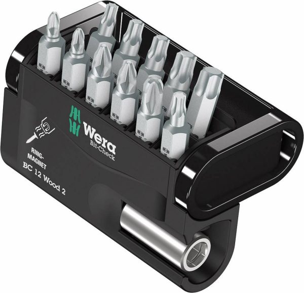 Bity Wera Bit-Check 12 Wood 2 05057422001 1 szt. krzyżakowy Pozidriv, krzyżakowy Phillips, Wewnętrzny profil T