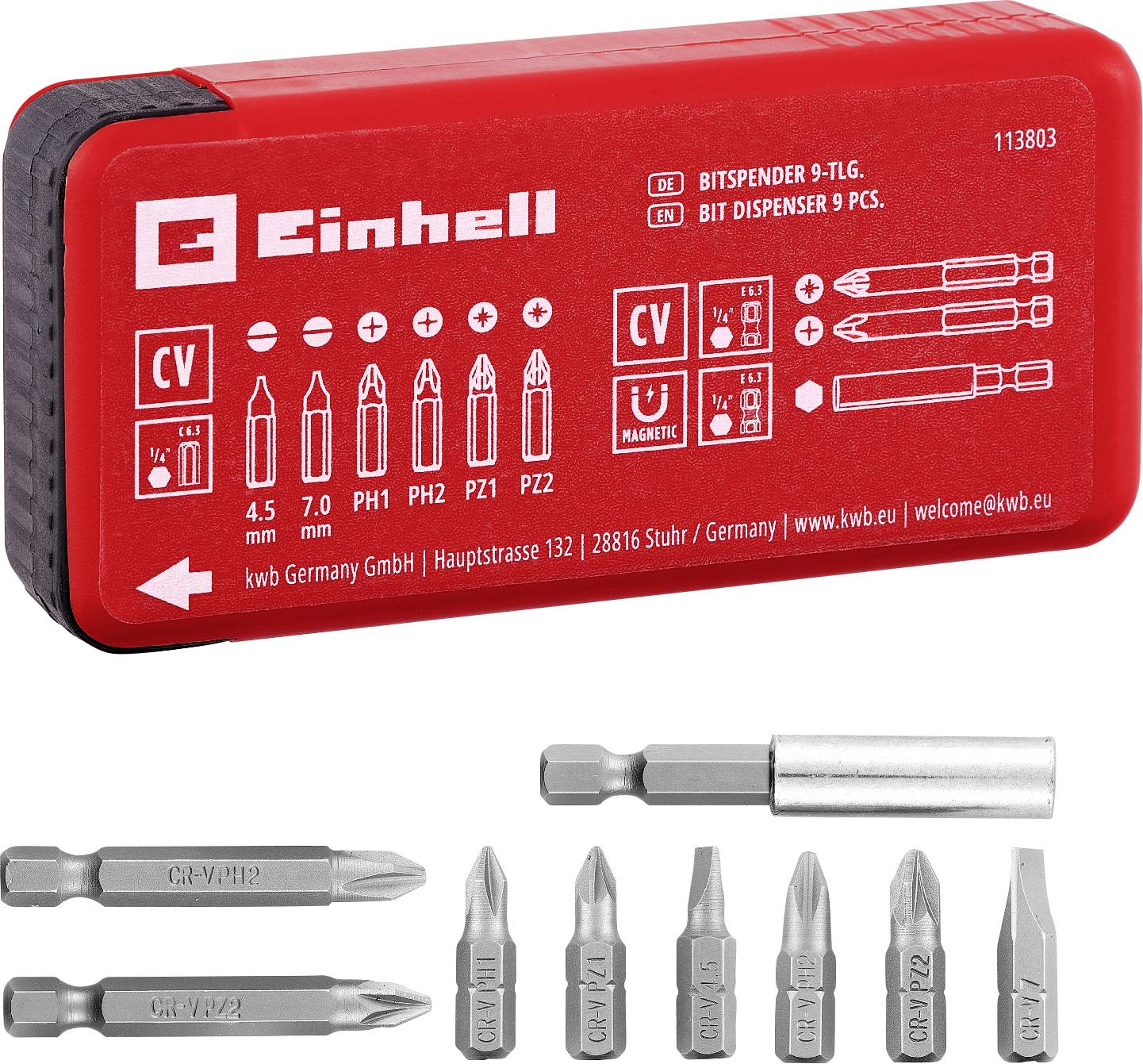 Bity Einhell 113803 1 zest. płaski, PH, PZ - obrazek 1