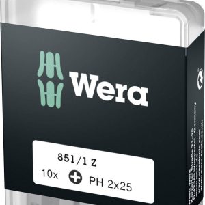 Bit krzyżakowy PH 2 Wera 851/1 Z DIY SiS 05072401001 stal narzędziowa stal stopowa, twardy D 6.3 10 szt. Bit krzyżakowy PH 2 Wera 851/1 Z DIY SiS 05072401001 stal narzędziowa stal stopowa, twardy D 6.3 10 szt.