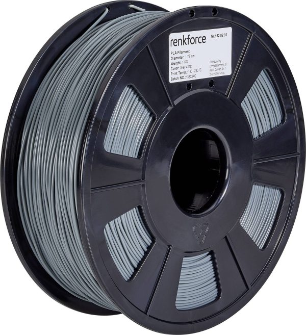 Filament do drukarek 3D PLA Pro Renkforce RF-4511192, Średnica filamentu: 1.75 mm, 1000 g, szary