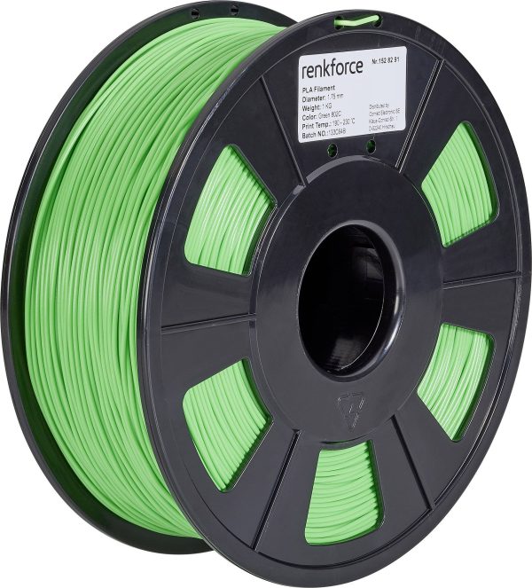 Filament do drukarek 3D PLA Pro Renkforce RF-4511198, Średnica filamentu: 1.75 mm, 1000 g, zielony Filament do drukarek 3D PLA Pro Renkforce RF-4511198, Średnica filamentu: 1.75 mm, 1000 g, zielony