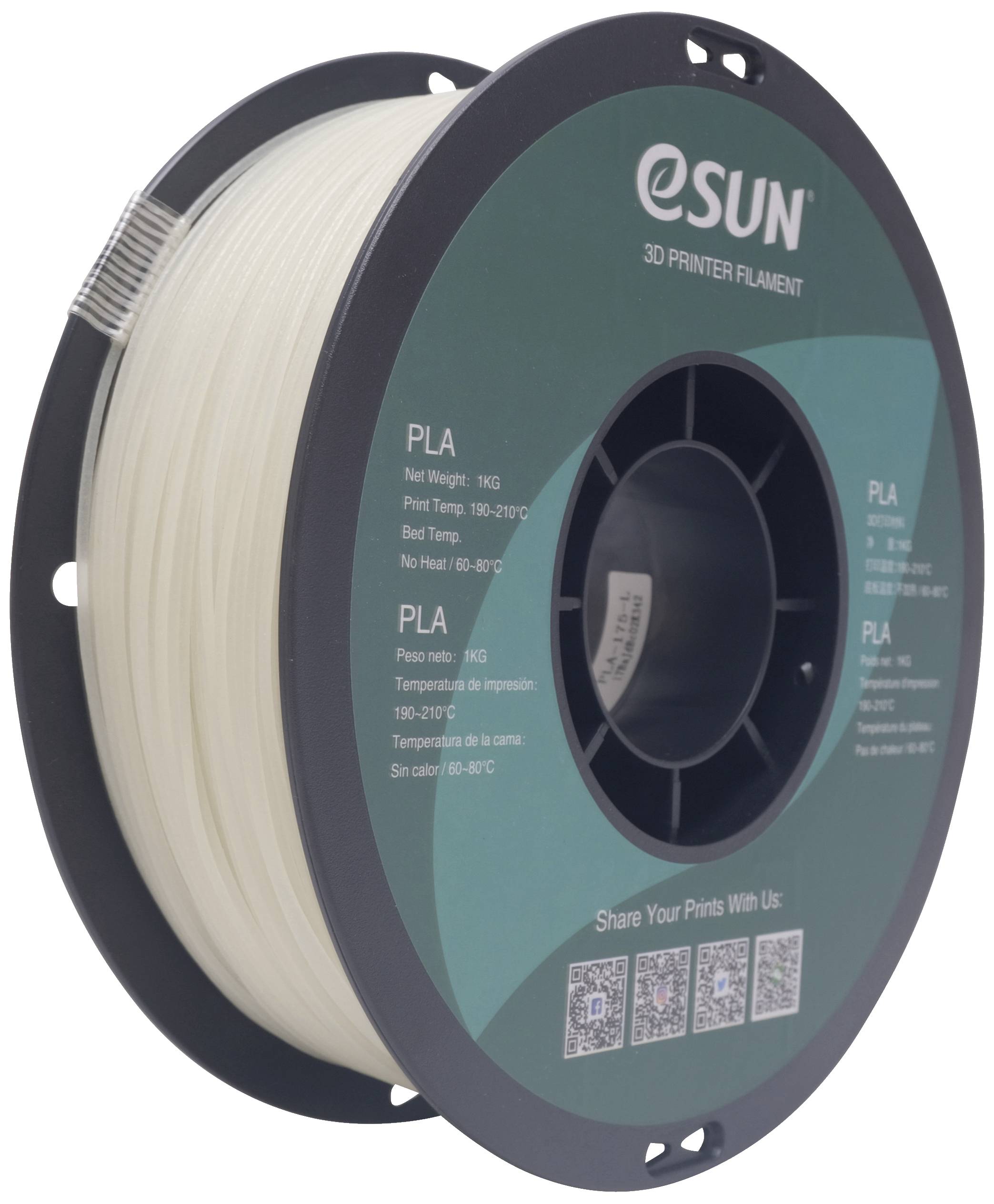 ESUN PLA Luminous Green Filament do drukarek 3D PLA fotoluminescencyjny 1.75 mm 1 kg zielony (fotoluminescencyjny) - obrazek 1