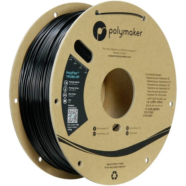 Polymaker PD03001 TPU95-HF Filament do drukarek 3D TPU, filiament elastyczny elastyczny, odporny na promienie UV, Żarnik