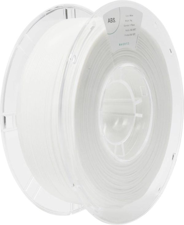 Filament do drukarek 3D ABS Maertz PMMA-1010-002, Średnica filamentu: 1.75 mm, 1000 g, biały
