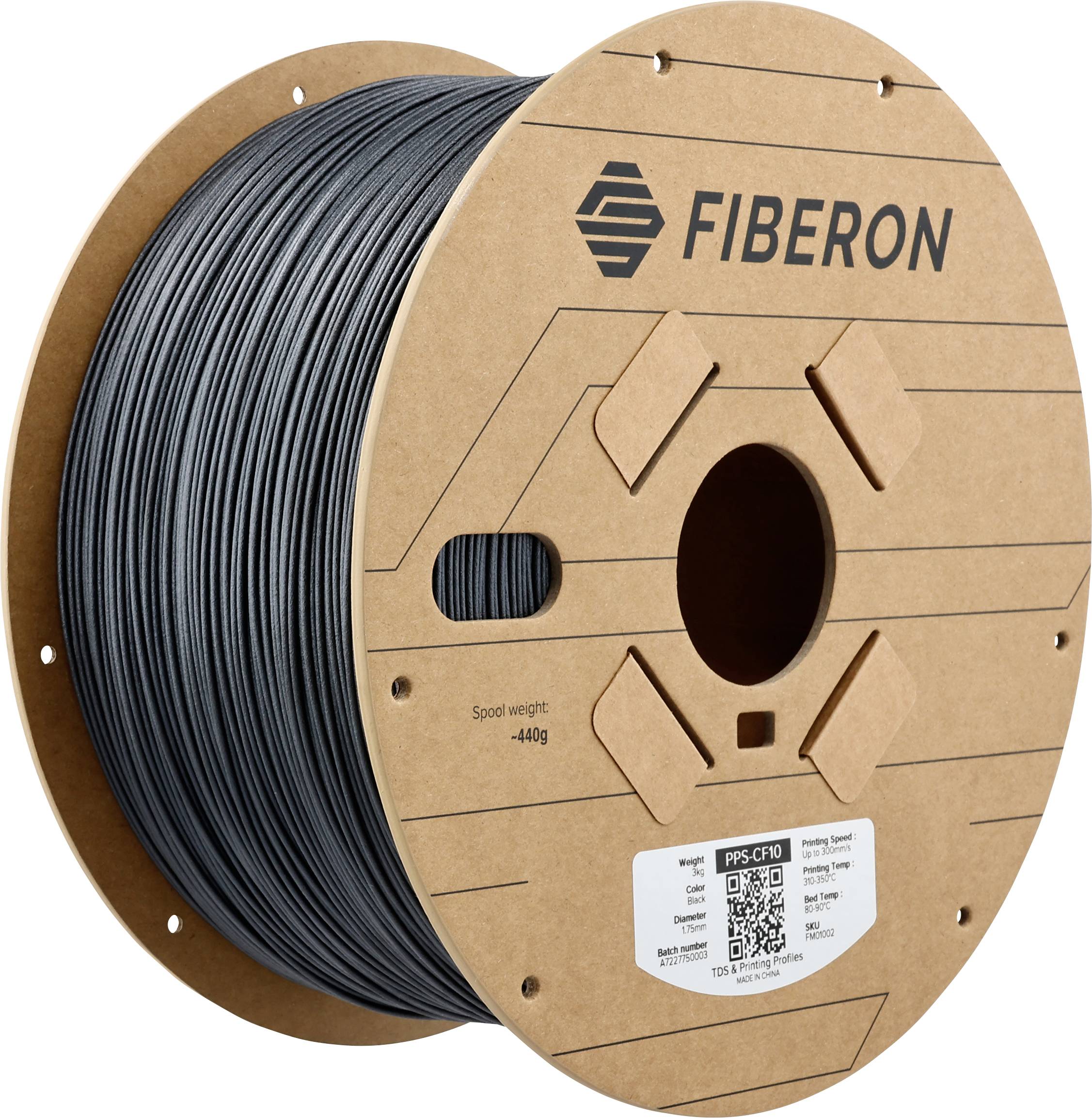 Polymaker FM01002 Fiberon™ PPS-CF10 Filament do drukarek 3D PPS-CF Wzmocniony włóknem węglowym, odporny na chemikalia, ż - obrazek 1
