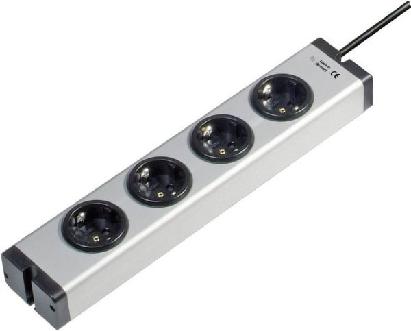 Listwa zasilająca Ehmann VARIO LINEA 0600×00042031, złącze bezpieczne, Ilość gniazdek: 4
