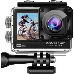GoXtreme GoXtreme Vision Duo 4K Kamera sportowa 4K, Podwójny wyświetlacz, Bryzgoszczelna, Pyłoszczelna, Wodoszczelny, Wi GoXtreme GoXtreme Vision Duo 4K Kamera sportowa 4K, Podwójny wyświetlacz, Bryzgoszczelna, Pyłoszczelna, Wodoszczelny, Wi