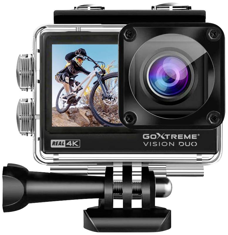 GoXtreme GoXtreme Vision Duo 4K Kamera sportowa 4K, Podwójny wyświetlacz, Bryzgoszczelna, Pyłoszczelna, Wodoszczelny, Wi - obrazek 1