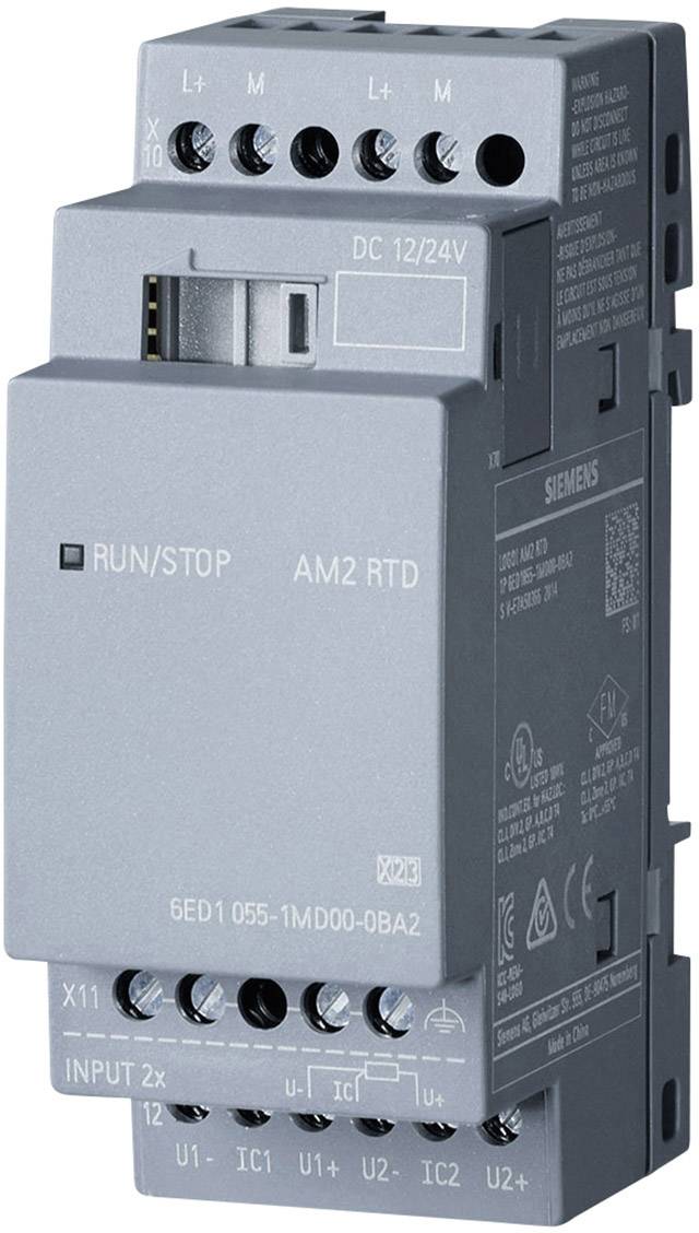 Siemens LOGO! AM2 RTD 0BA2 Moduł rozszerzeń PLC 12 V/DC, 24 V/DC - obrazek 1