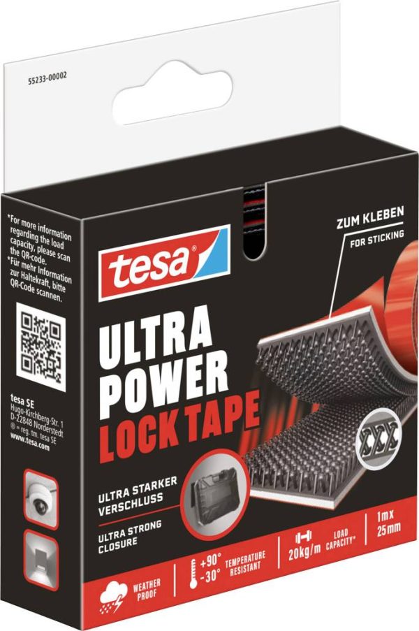 Taśma rzepowa tesa Ultra Power Lock 55233-00002-00, 20 kg, (D x S) 1 m x 25 mm, 1 szt.