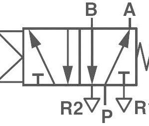 Zawór elektropneumatyczny Norgren V51B517A-A213J In-Line 5/2-drożny G1/4 24V/DC Zawór elektropneumatyczny Norgren V51B517A-A213J In-Line 5/2-drożny G1/4 24V/DC