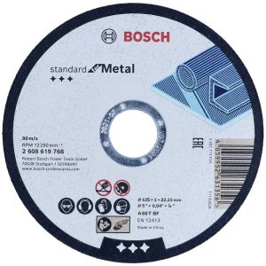Tarcza tnąca prosta Bosch Accessories Standard for Metal 2608619768 125 mm 1 szt. Tarcza tnąca prosta Bosch Accessories Standard for Metal 2608619768 125 mm 1 szt.