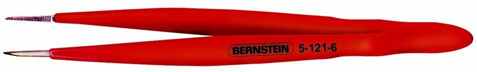 Pęseta izolowana BERNSTEIN Tools for Electronics 5-121-6 120 mm - obrazek 1