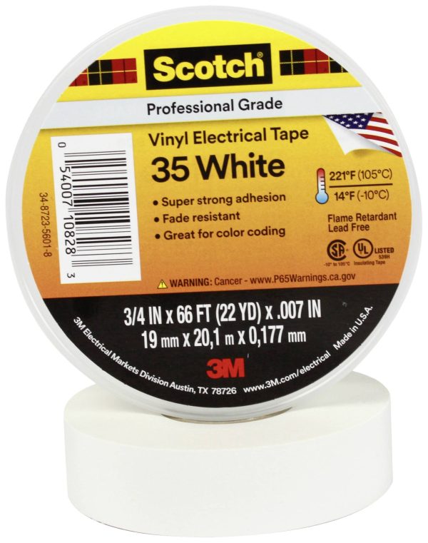 Taśma izolacyjna Scotch Scotch® 35 SCOTCH35-19X20WH Scotch™ 35 (D x S) 20 m x 19 mm 20 m 1 szt.