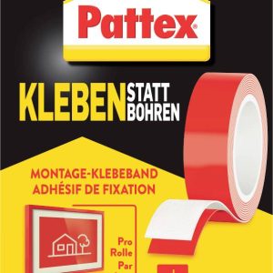 Taśma dwustronna Pattex PXMT2 PRO/DIY Tapes (D x S) 1.5 m x 19 mm 1.5 m 1 szt. Taśma dwustronna Pattex PXMT2 PRO/DIY Tapes (D x S) 1.5 m x 19 mm 1.5 m 1 szt.