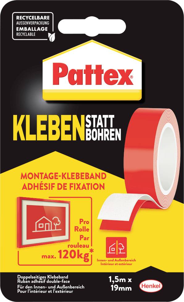 Taśma dwustronna Pattex PXMT2 PRO/DIY Tapes (D x S) 1.5 m x 19 mm 1.5 m 1 szt.