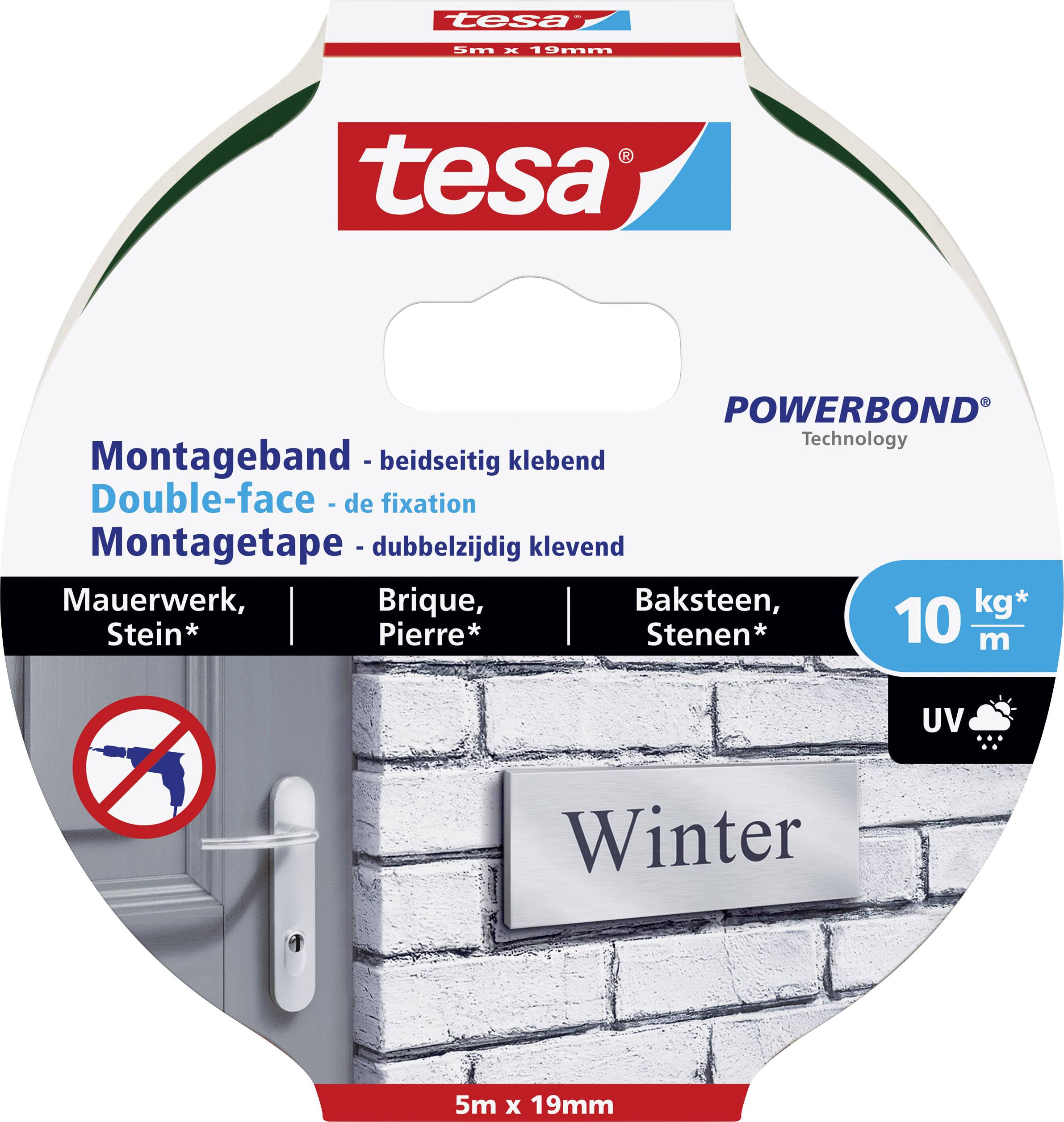 Taśma montażowa tesa tesa® Powerbond 77749-00000-00 BRICK & STONE (D x S) 5 m x 19 mm 5 m 1 szt. - obrazek 1