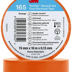 Taśma izolacyjna 3M Temflex™ 165 165OR1E Temflex™ 165 (D x S) 10 m x 15 mm 10 m 1 szt. Taśma izolacyjna 3M Temflex™ 165 165OR1E Temflex™ 165 (D x S) 10 m x 15 mm 10 m 1 szt.