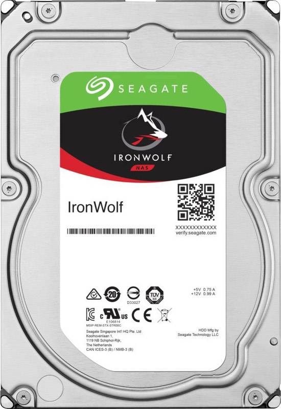 Seagate IronWolf™ 12 TB Dysk twardy wewnętrzny, 3,5” (8,9 cm) SATA III ST12000VN0008 Opakowanie zastępcze