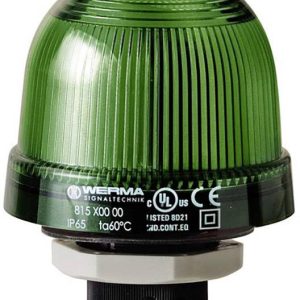Werma Signaltechnik Sygnalizator świetlny 815.200.00 815.200.00 zielony Flesz 12 V/AC, 12 V/DC, 24 V/AC, 24 V/DC, 48 V/A