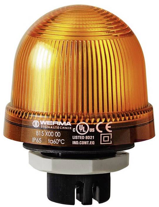 Werma Signaltechnik Sygnalizator świetlny 815.300.00 815.300.00 żółty światło ciągłe 12 V/AC, 12 V/DC, 24 V/AC, 24 V/DC,