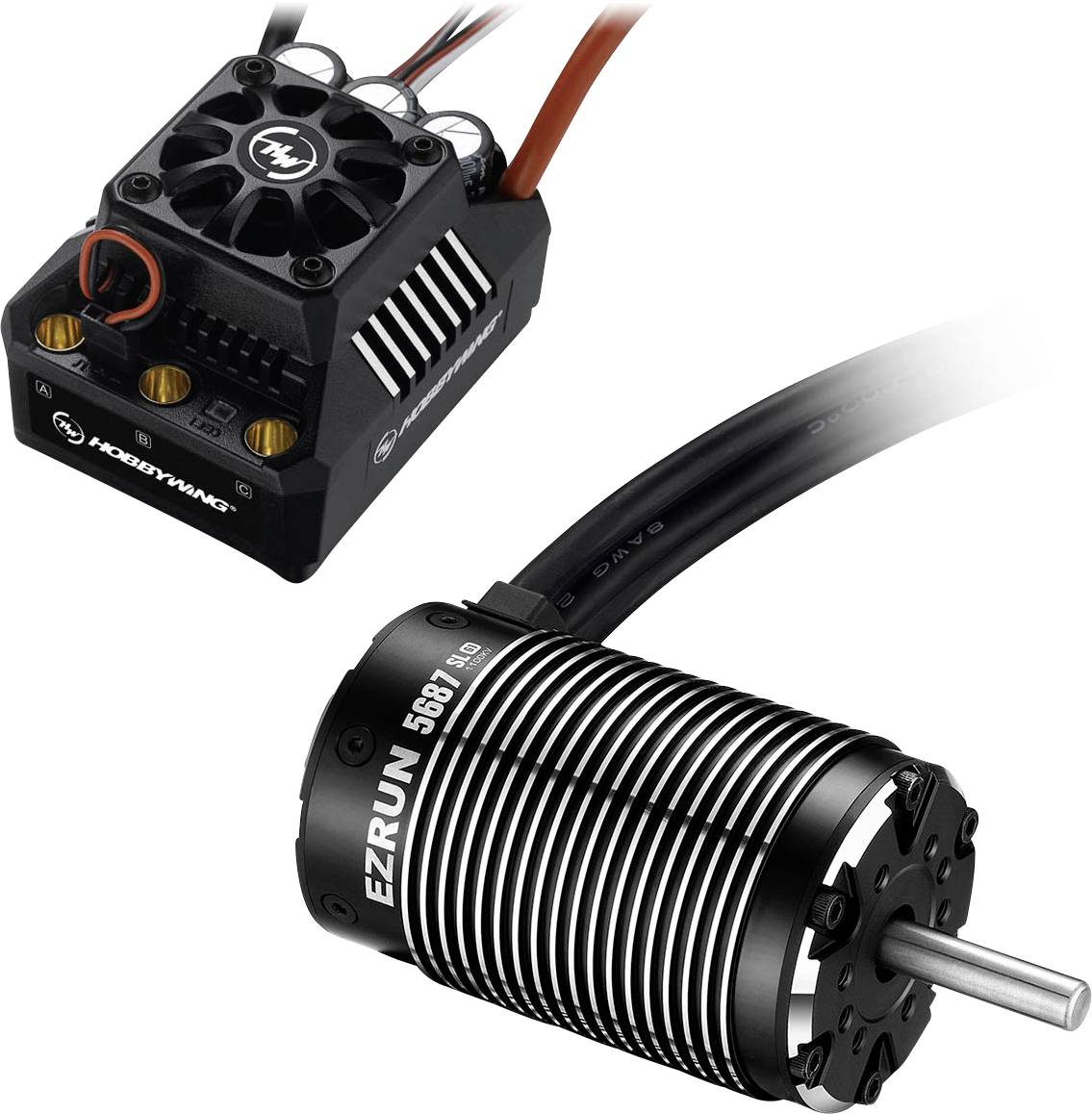 Zestaw napędowy bezszczotkowy do modeli RC Hobbywing Ezrun MAX6 Combo SL 5687 1100kV 1 szt. - obrazek 1