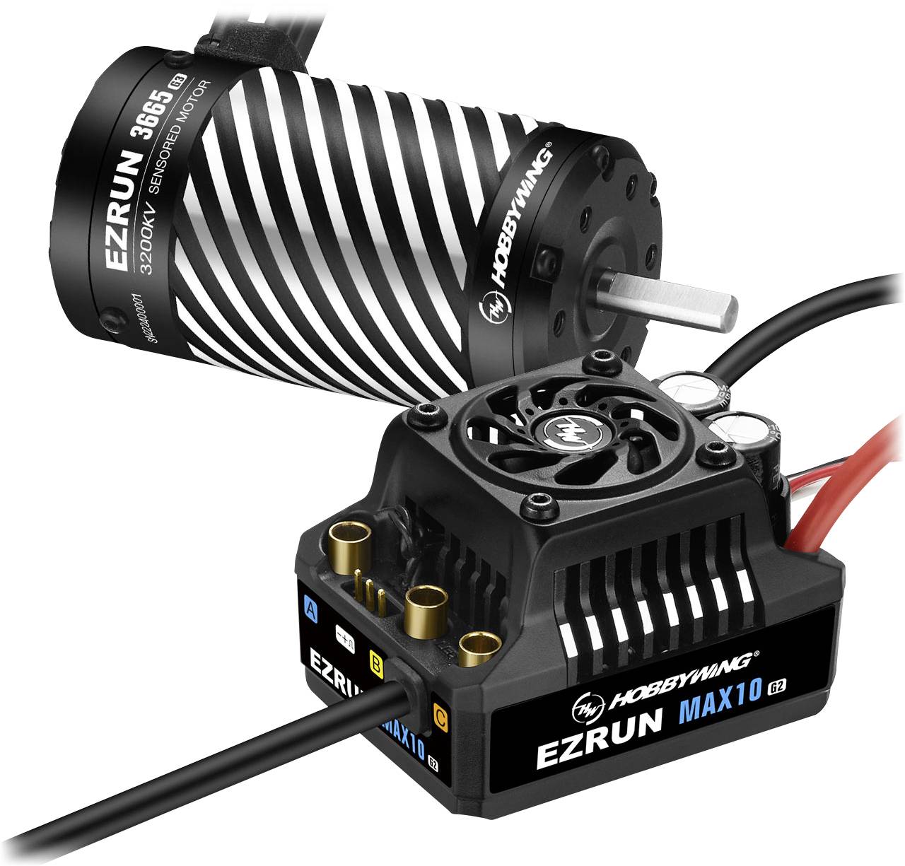 Zestaw napędowy bezszczotkowy do modeli RC Hobbywing Ezrun MAX10 G2 140A Combo mit 3665SD-3200kV 1 szt. - obrazek 1