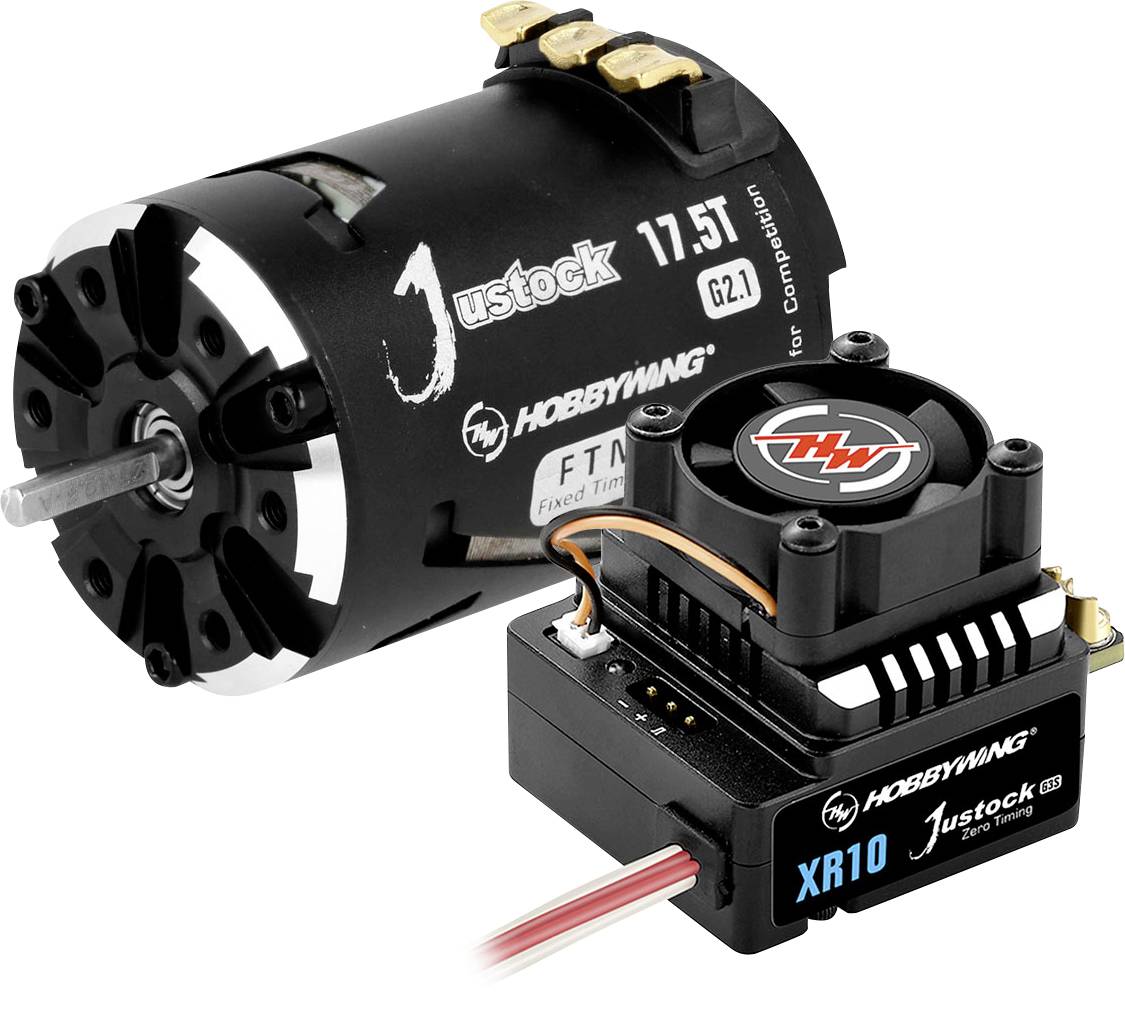 Zestaw napędowy bezszczotkowy do modeli RC Hobbywing Xerun Justock Combo G3S mit 17.5 Turn 1 szt. - obrazek 1