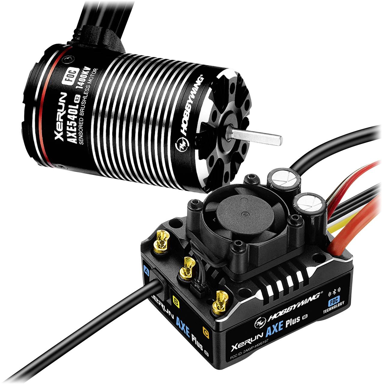 Zestaw napędowy bezszczotkowy do modeli RC Hobbywing AXE Plus R3 540L 1400kV R2 1 szt. - obrazek 1