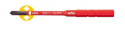 Wkrętak z wymiennymi końcówkami Wiha VDE-Wechselklinge slimVario Xeno Schlitz/PH 2x75mm 34588 płaski, Plus/Minus SL/PH 2 - obrazek 1