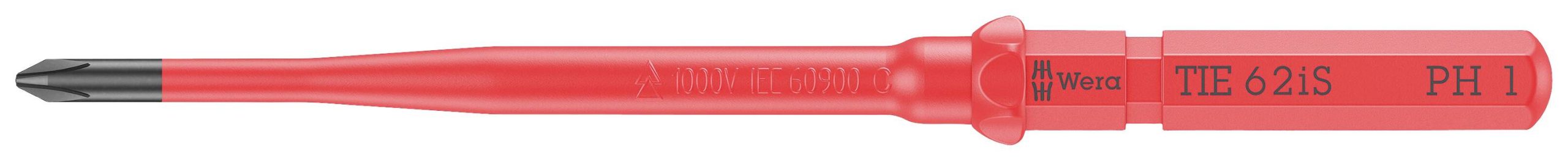 Wkrętak z wymiennymi końcówkami Wera Kraftform Kompakt VDE 62 iS PH 1 x 157 mm TIE 05006512001 krzyżakowy 2.5 mm PH 1 - obrazek 1