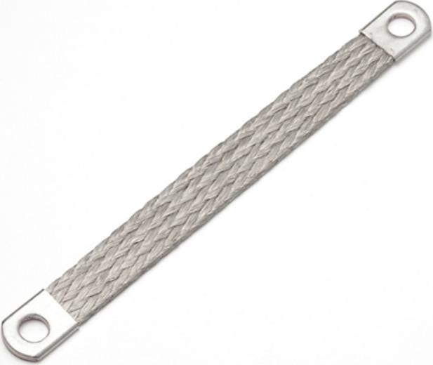 Taśma uziemiająca Hebotec 5-KT016050008C, 500 mm, Przekrój 16 mm ², długość 500 mm, otwór M8Materiał: Miedź ocynowanaBez - obrazek 1