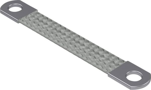 Taśma uziemiająca Hebotec 5-KT00608000406C, 800 mm, Komponent 1: Płaski pas uziemiającyOtwór montażowy 1: M4Otwór montaż
