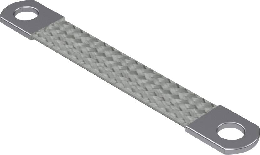 Taśma uziemiająca Hebotec 5-KT00608000406C, 800 mm, Komponent 1: Płaski pas uziemiającyOtwór montażowy 1: M4Otwór montaż - obrazek 1