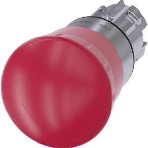 Siemens 3SU1050-1HB20-0AA0 Przycisk grzybkowy zatrzymania awaryjnego pierścień przedni metalowy, błyszczący IP66, IP67,