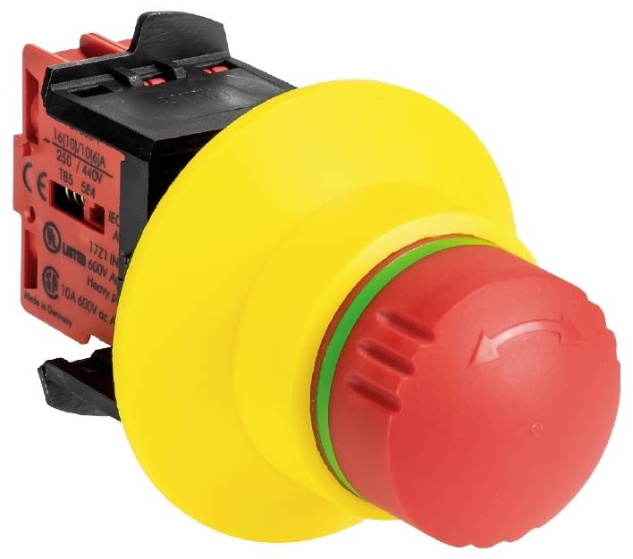 Wieland Electric R1.200.1121.0 Przycisk zatrzymania awaryjnego SNH 1121, 2 NC, 1 szt. - obrazek 1