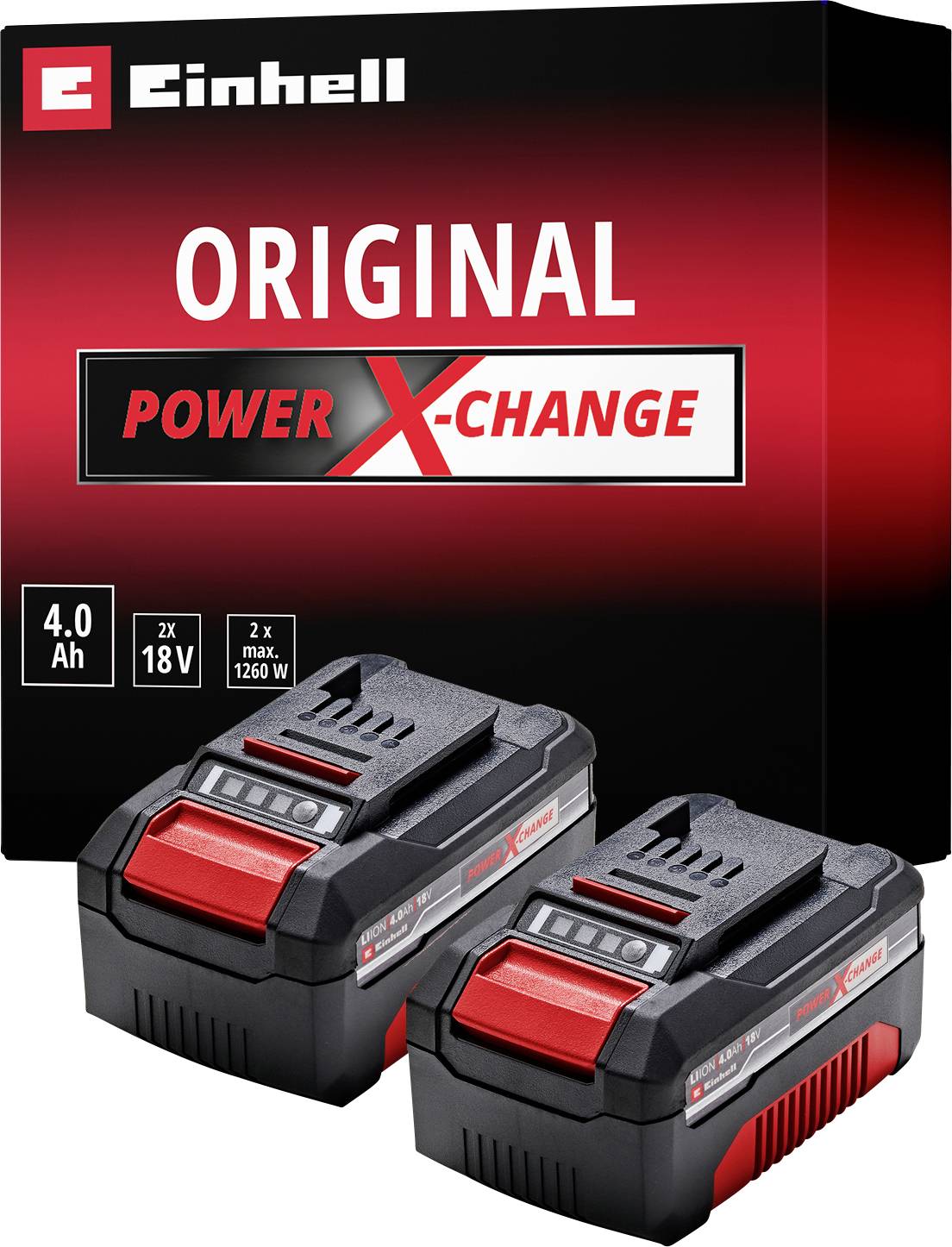 Einhell 4511489 PXC-Twinpack 4 Ah Power X-Change Akumulator do elektronarzędzi 18 V 4 Ah Li-Ion - obrazek 1