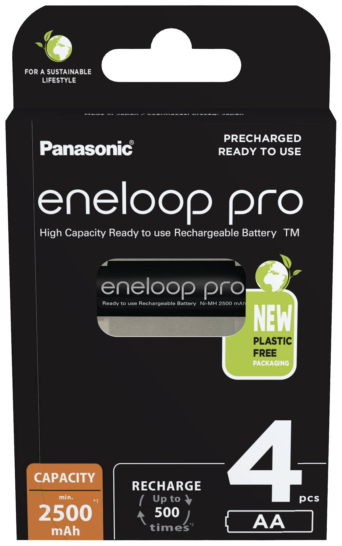 Akumulator AA/R06 eneloop eneloop pro HR06 52333199, NiMH, 2500 mAh, 1.2 V, 4 szt. - obrazek 1