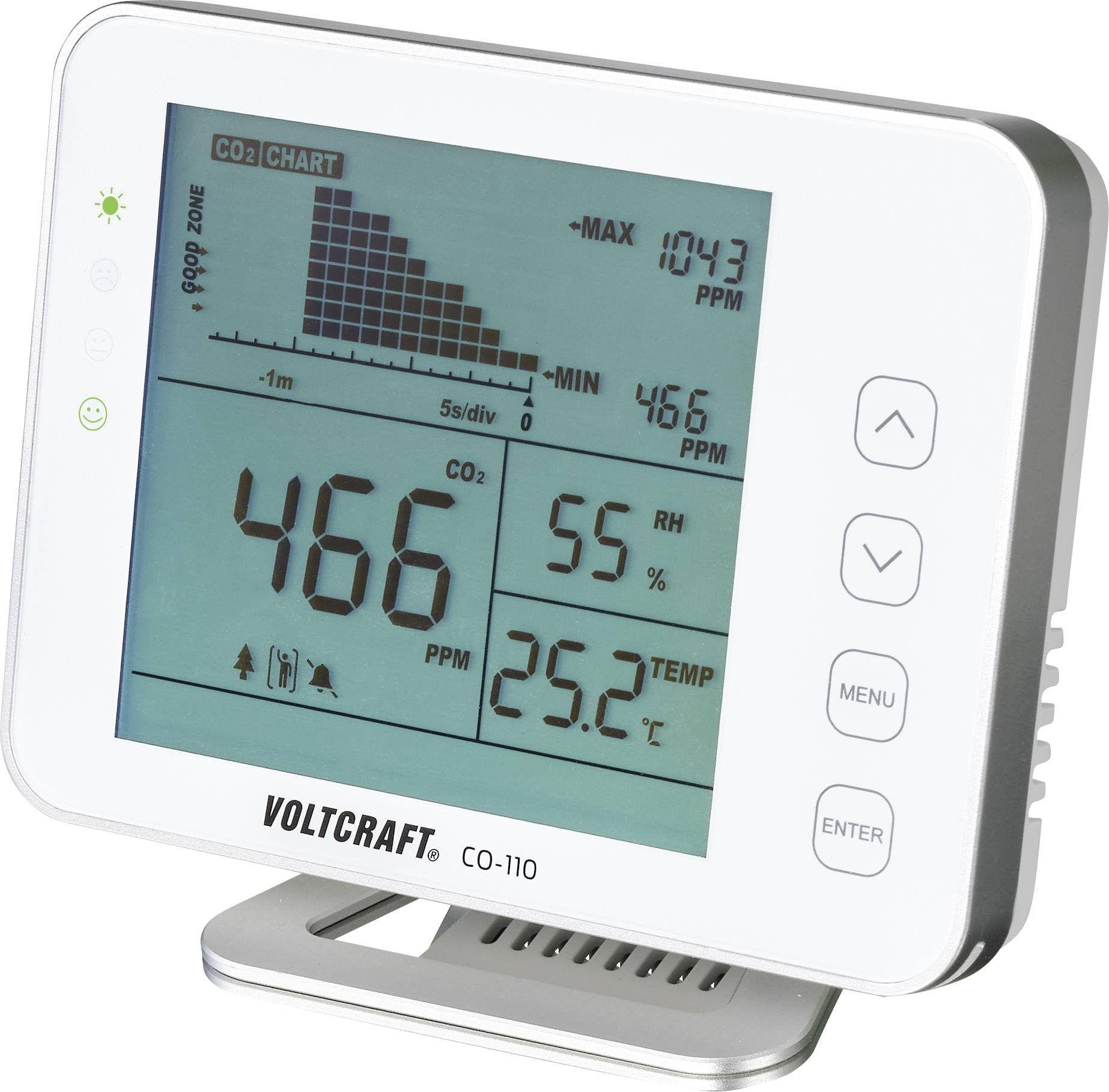 Miernik dwutlenku węgla VOLTCRAFT CO-110 0 - 5000 ppm - obrazek 1