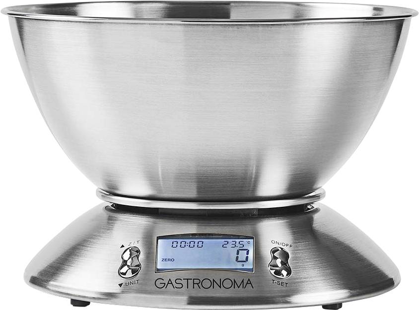 Gastronoma 18310021 Waga kuchenna, cyfrowa cyfrowy cyfrowa, z miarką Zakres pomiaru maks.=5 kg srebrny 215 x 215 x 314 - obrazek 1